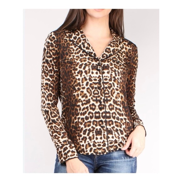 Veronica Beard silk animal print button up blouse NWT - Picture 1 of 5